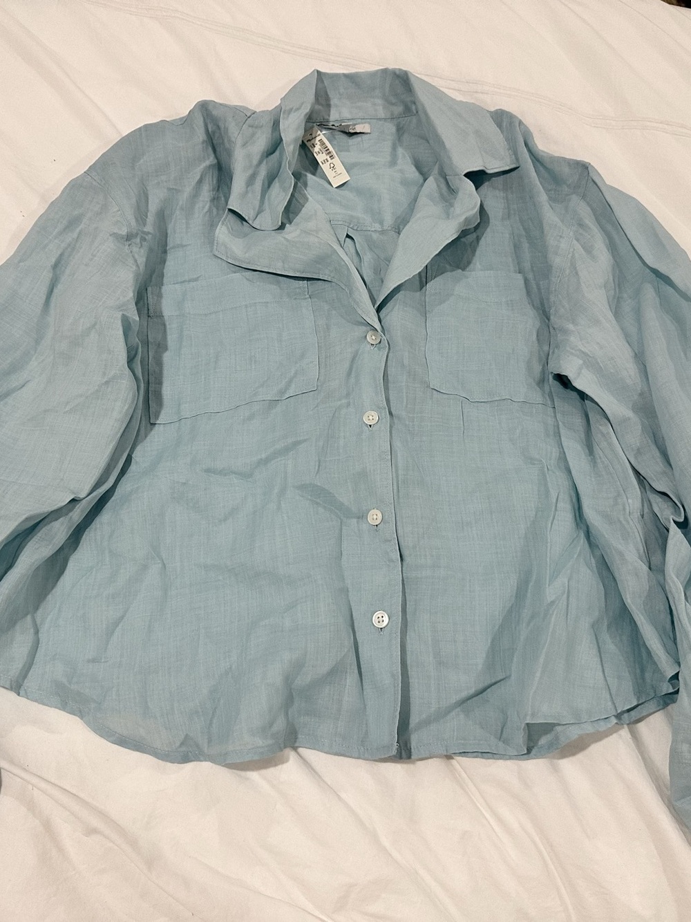 Madewell Button Down Shirt in Blue Size M  NWT